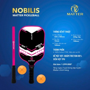 MATTER PICKLEBALL NOBILIS - HỒNG